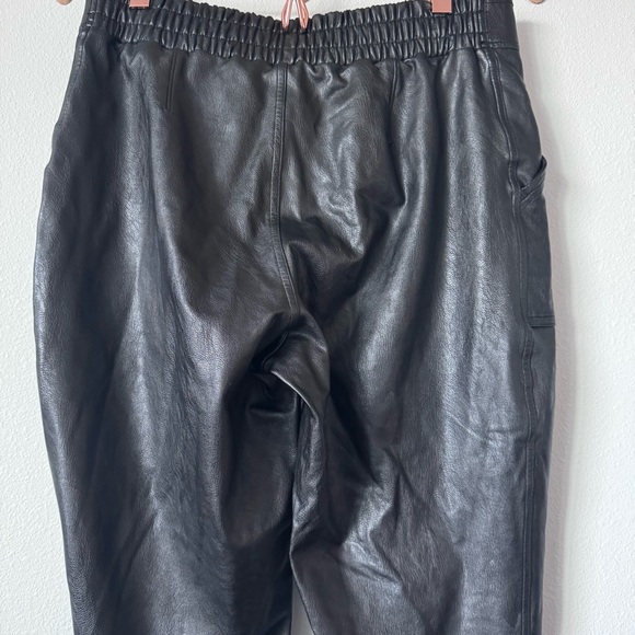 SPANX Black Faux Leather Joggers - Picture 8 of 14